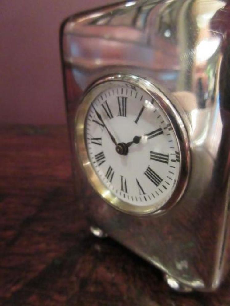 Miniature Edwardian Period Solid Silver Carriage Clock - Image 3