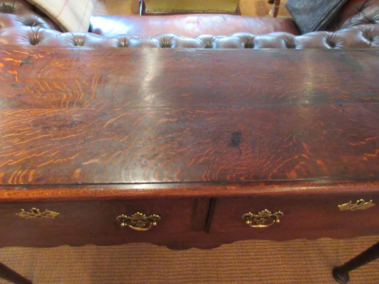 Small George III Period Oak Two Drawer Dresser - Image 2