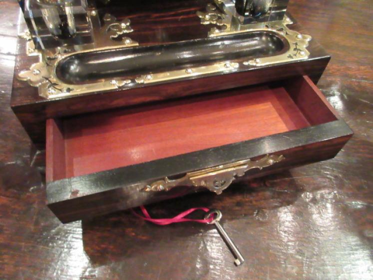 Superb Early Victorian Coromandel Pen & Inkstand - Image 2