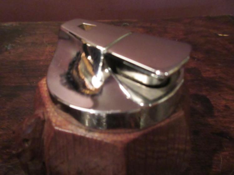 Rare Mouseman Adzed Oak Table Lighter - Image 3