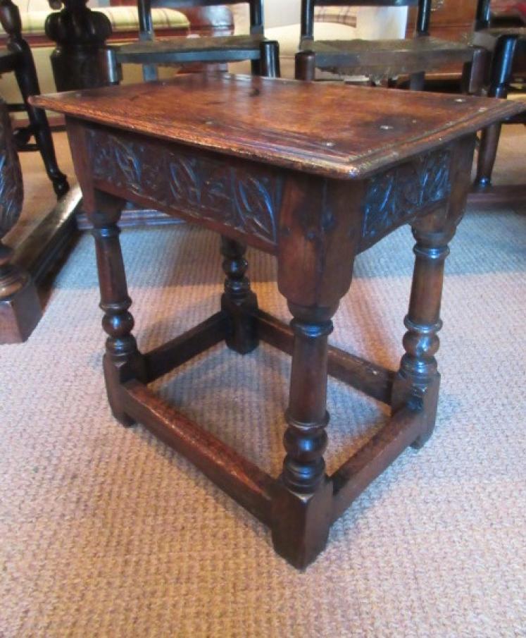 George III Period Oak Joint Stool.c.1770 - Image 1
