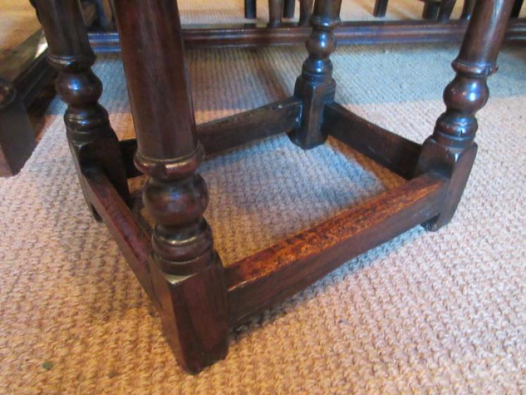 George III Period Oak Joint Stool.c.1770 - Image 3