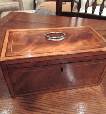 George III Period Satinwood Inlaid Tea Caddy