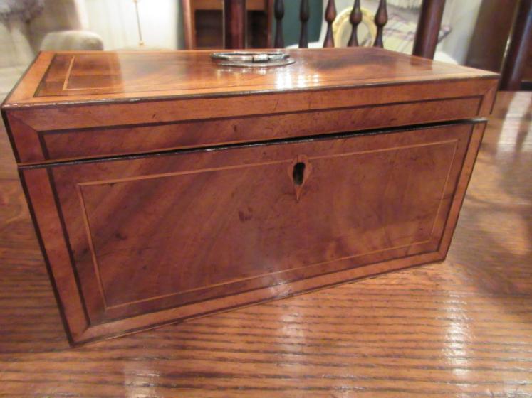 George III Period Satinwood Inlaid Tea Caddy - Image 5