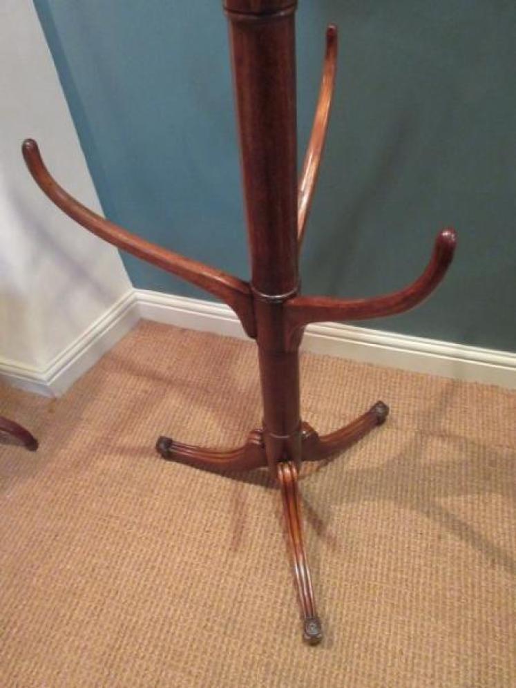 Early Victorian Mahogany Coat & Hat Hall Stand - Image 3