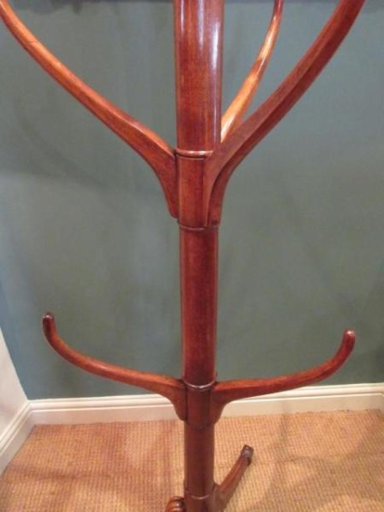 Early Victorian Mahogany Coat & Hat Hall Stand - Image 5