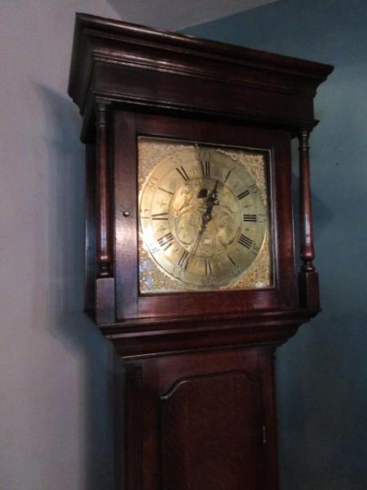 George III Period 'Penny' Moon Kendal Longcase Clock - Image 1