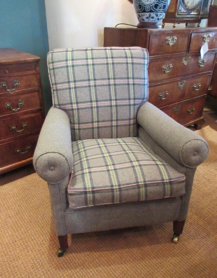 Very Comfortable Edwardian Period Upholstered Easy Armchair - Image 1