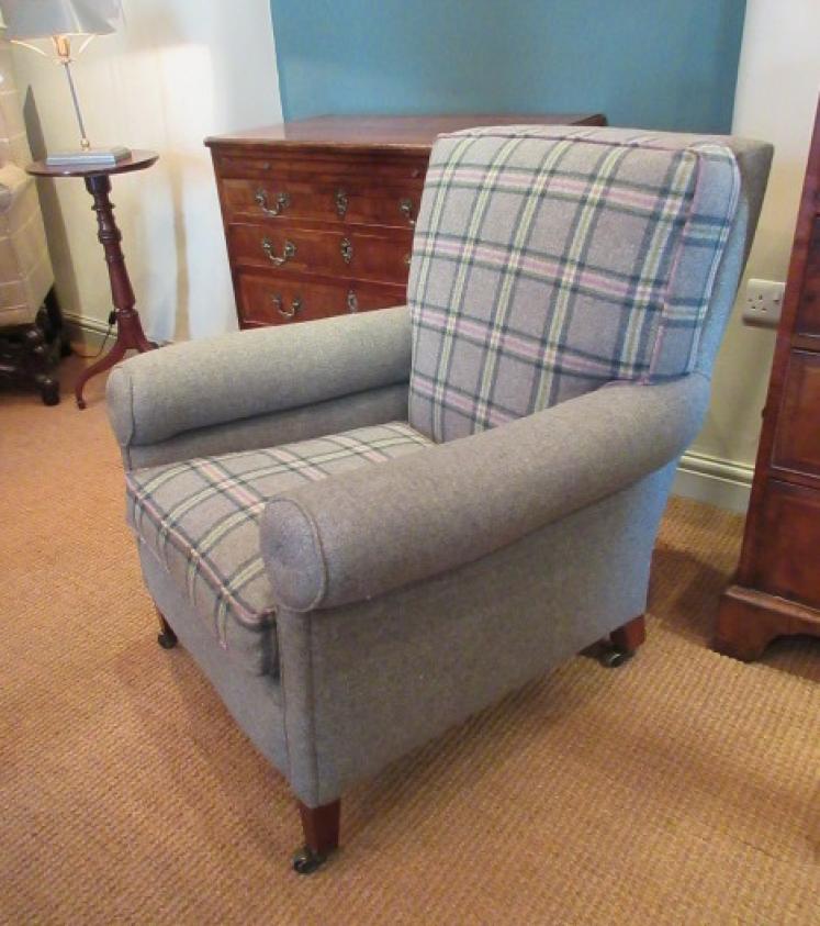 Very Comfortable Edwardian Period Upholstered Easy Armchair - Image 5
