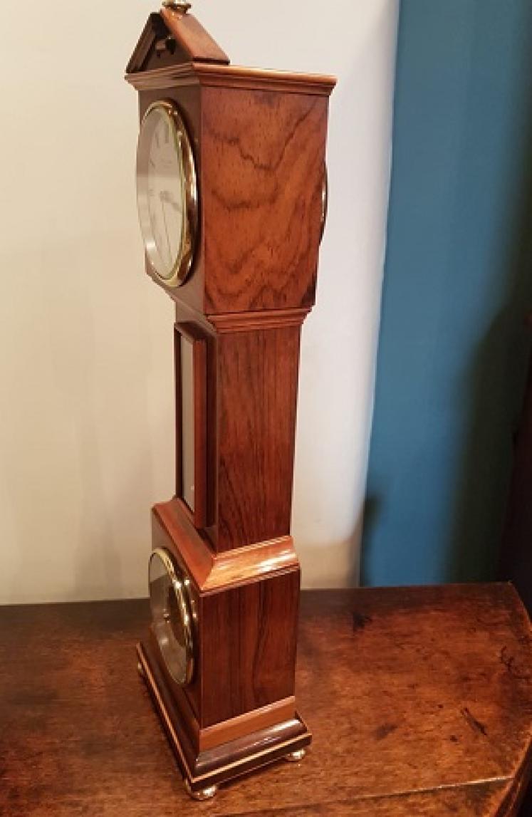 Superb Victorian Sheraton Inlaid Clock Barometer - Image 4