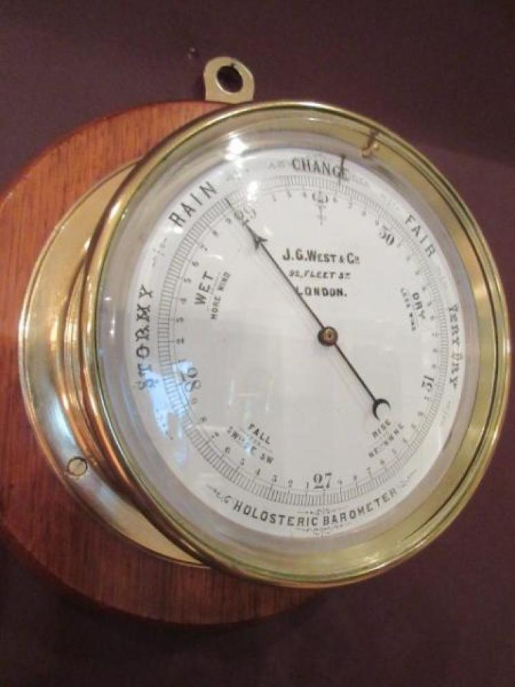 Superb Victorian London Bulkhead Ship's Barometer - Image 2