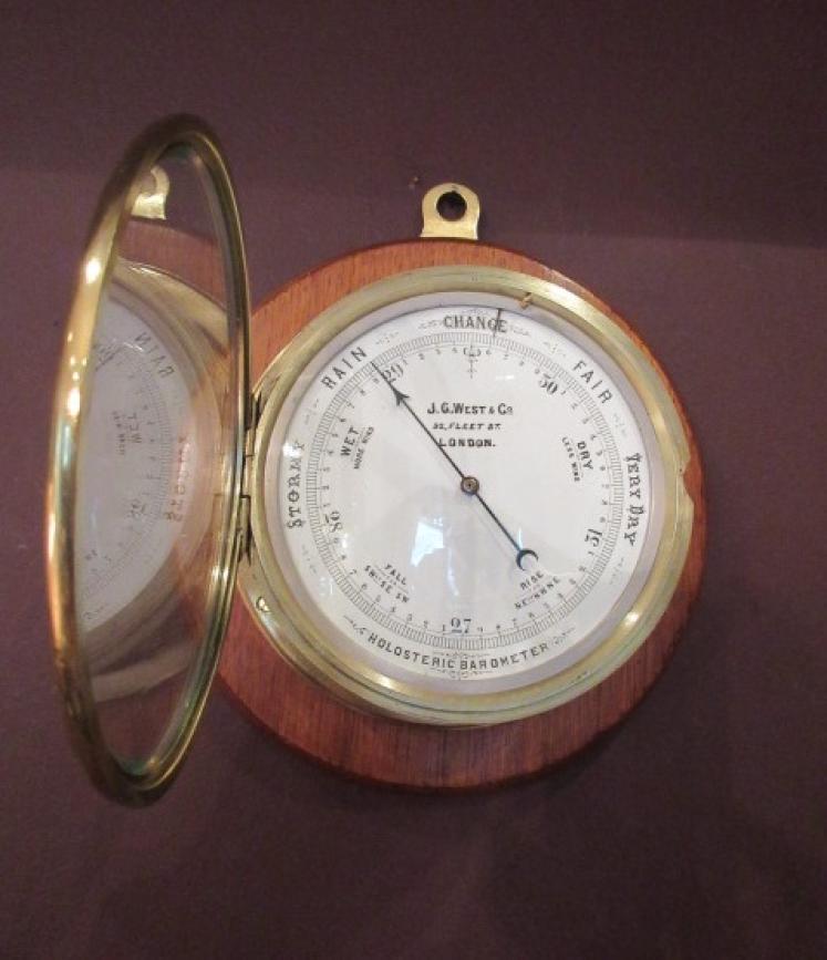 Superb Victorian London Bulkhead Ship's Barometer - Image 3