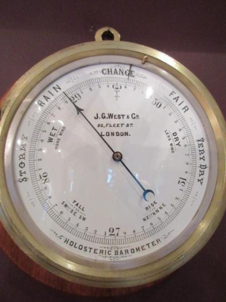 Superb Victorian London Bulkhead Ship's Barometer - Image 4