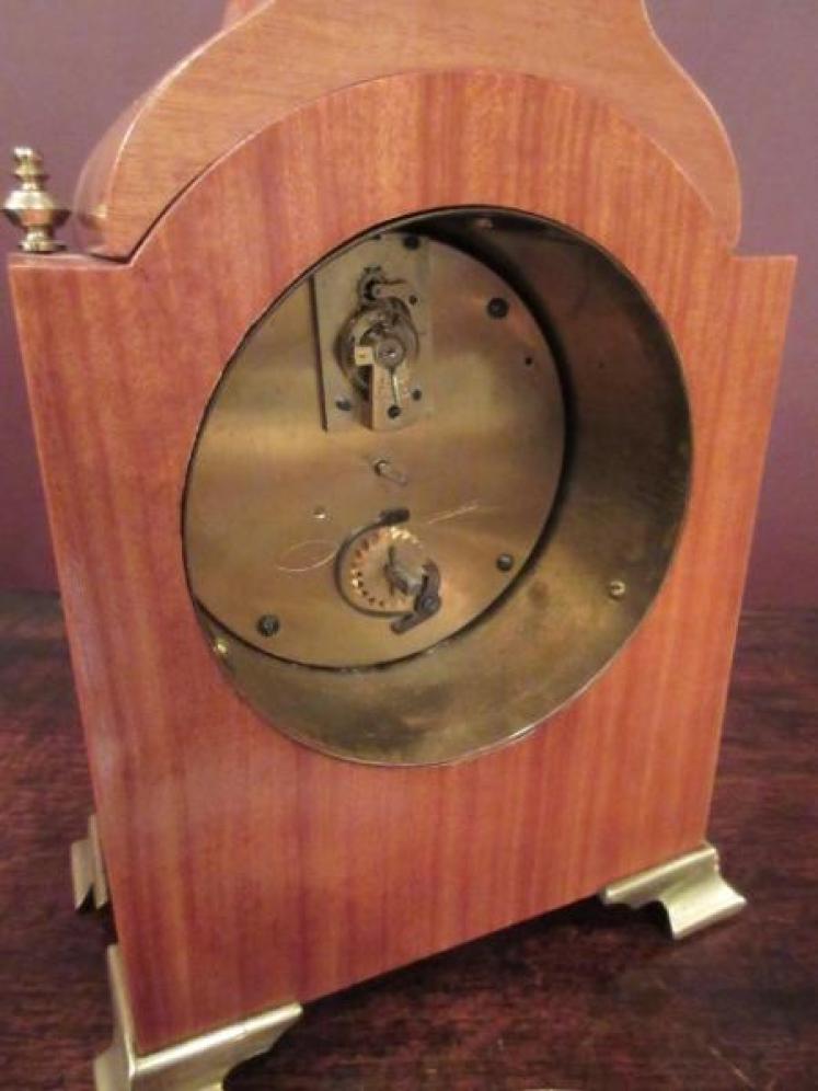 Fine Edwardian Period Satinwood Inlaid Mantel Clock - Image 4
