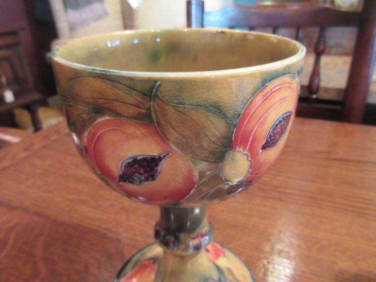 Moorcroft Pomegranate on Ochre Ground Chalice - Image 2