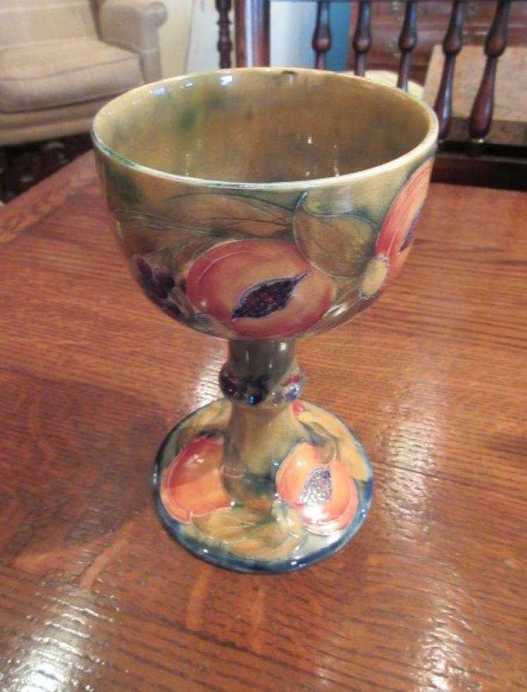 Moorcroft Pomegranate on Ochre Ground Chalice - Image 5