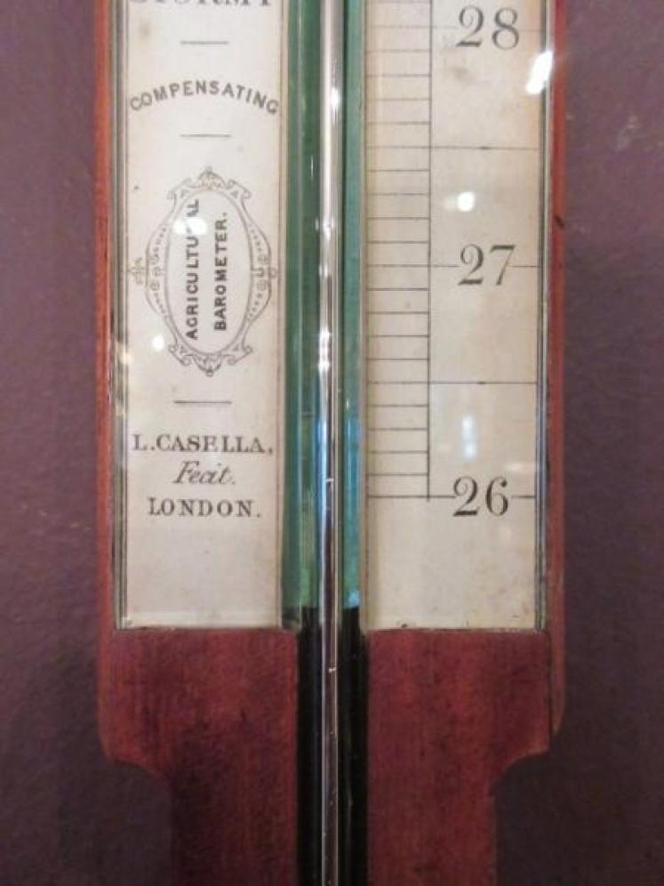 Fine 19th Century Brass Inlaid Agricultural Stick Barometer - Image 2