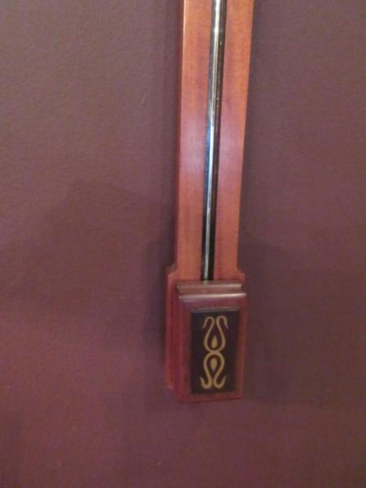 Fine 19th Century Brass Inlaid Agricultural Stick Barometer - Image 4