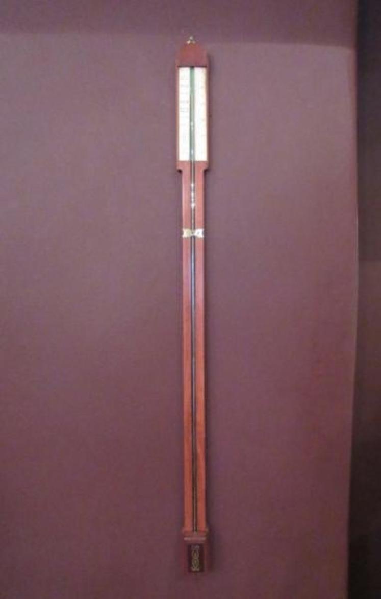 Fine 19th Century Brass Inlaid Agricultural Stick Barometer - Image 5
