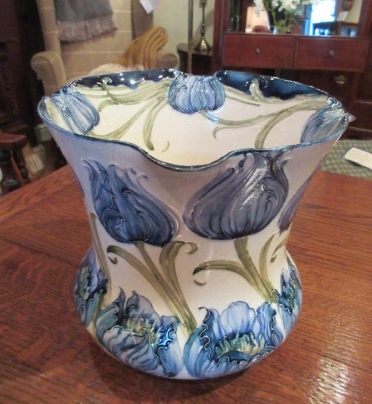 McIntyre Moorcroft Florian Ware Tulips Jardiniere - Image 1