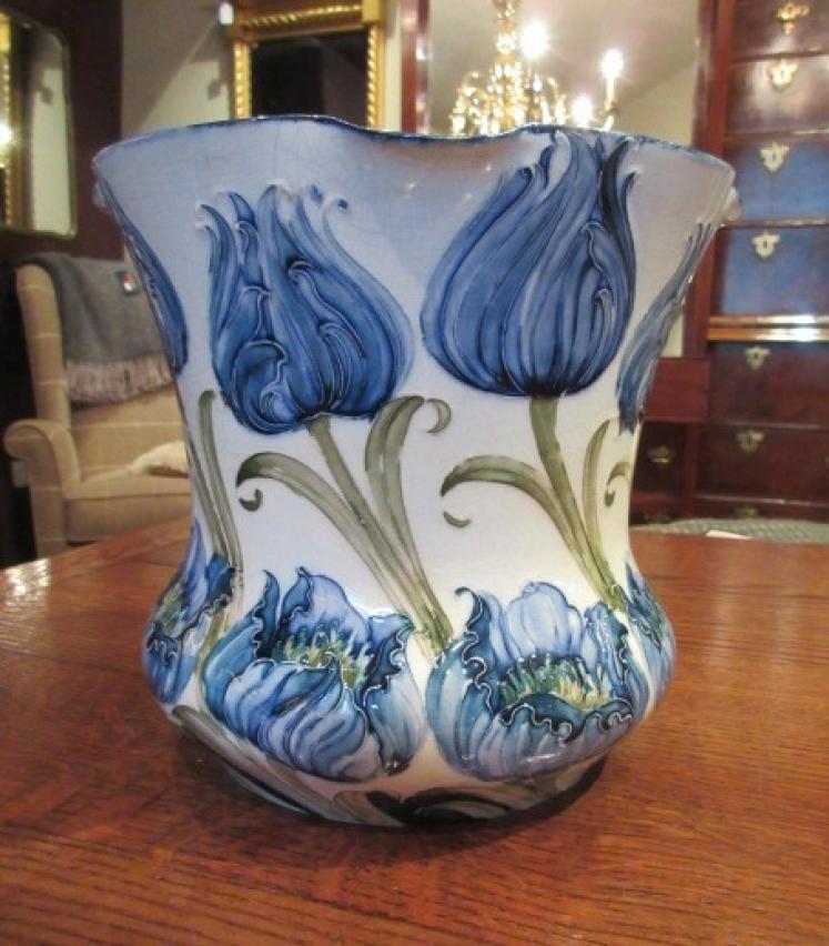 McIntyre Moorcroft Florian Ware Tulips Jardiniere - Image 3