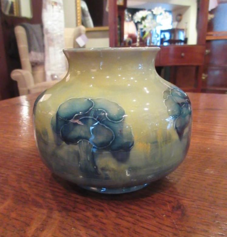 Moorcroft Hazeldene Yellow Tinted Liberty's Vase - Image 1