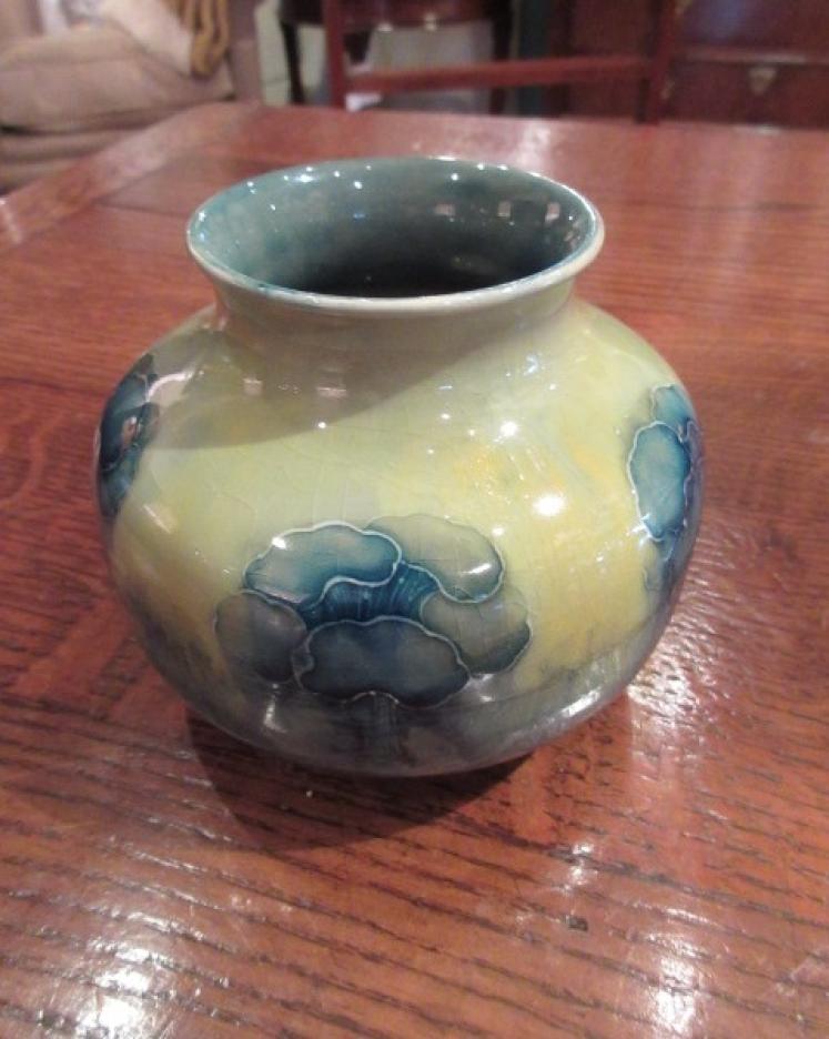 Moorcroft Hazeldene Yellow Tinted Liberty's Vase - Image 5