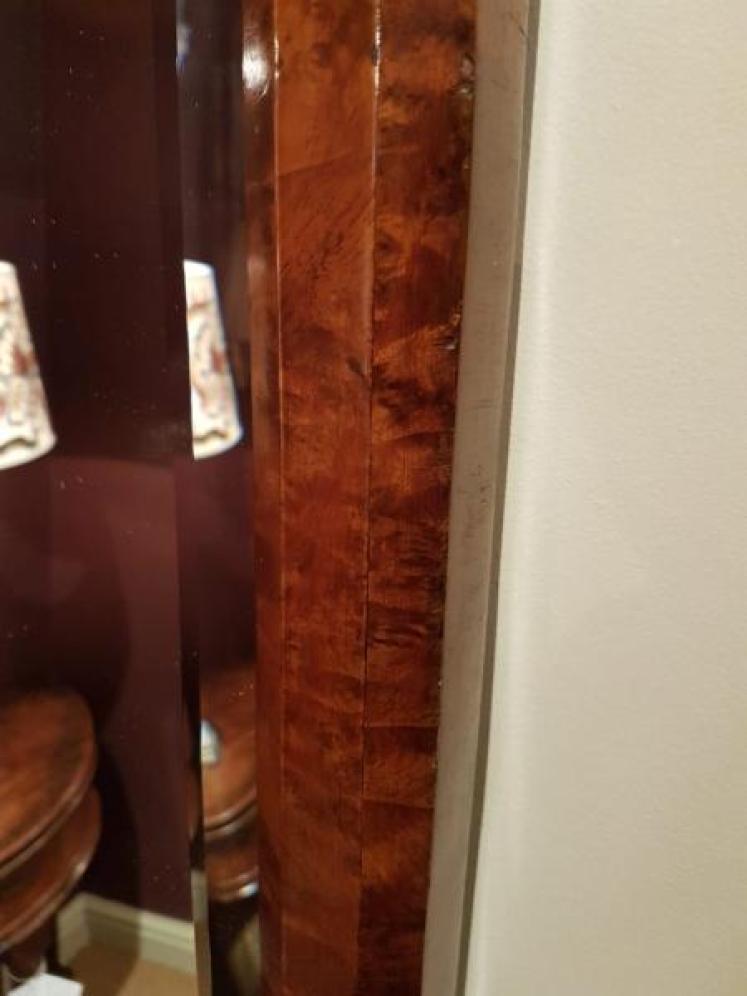 Superb Full Length Victorian Walnut Wall Mirror - Image 3