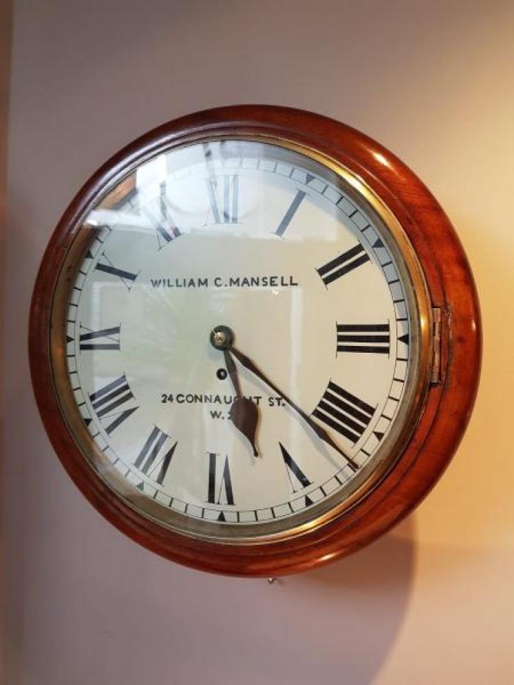 Late Victorian 8 Day Single Fusse Dial Clock - Image 1