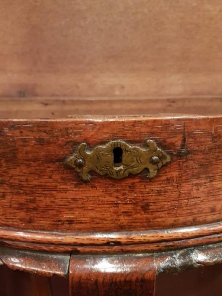 Small George II Oak Semi Circular Gaming Table - Image 2