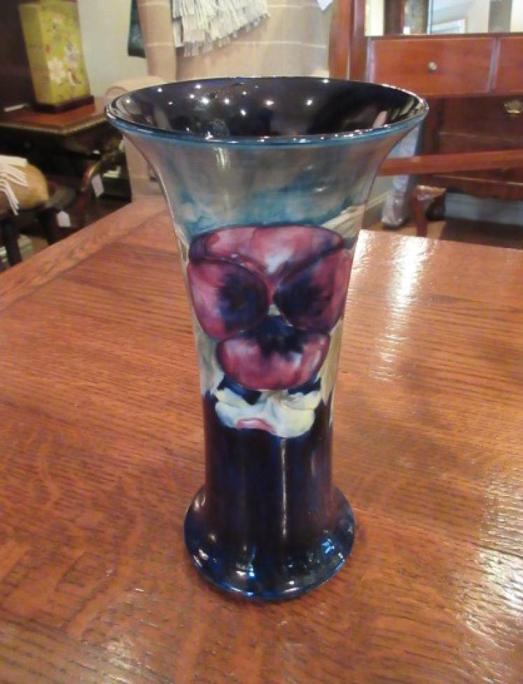 Early Moorcroft Pansy Flared Neck Vase - Image 1