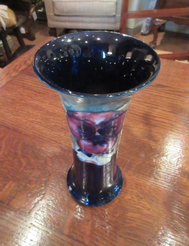 Early Moorcroft Pansy Flared Neck Vase - Image 3
