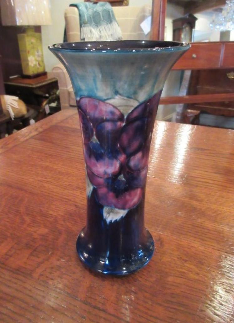 Early Moorcroft Pansy Flared Neck Vase - Image 5