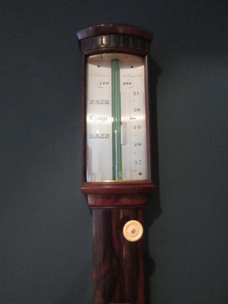 Fine Regency Period London Bow Fronted Stick Barometer - Image 1