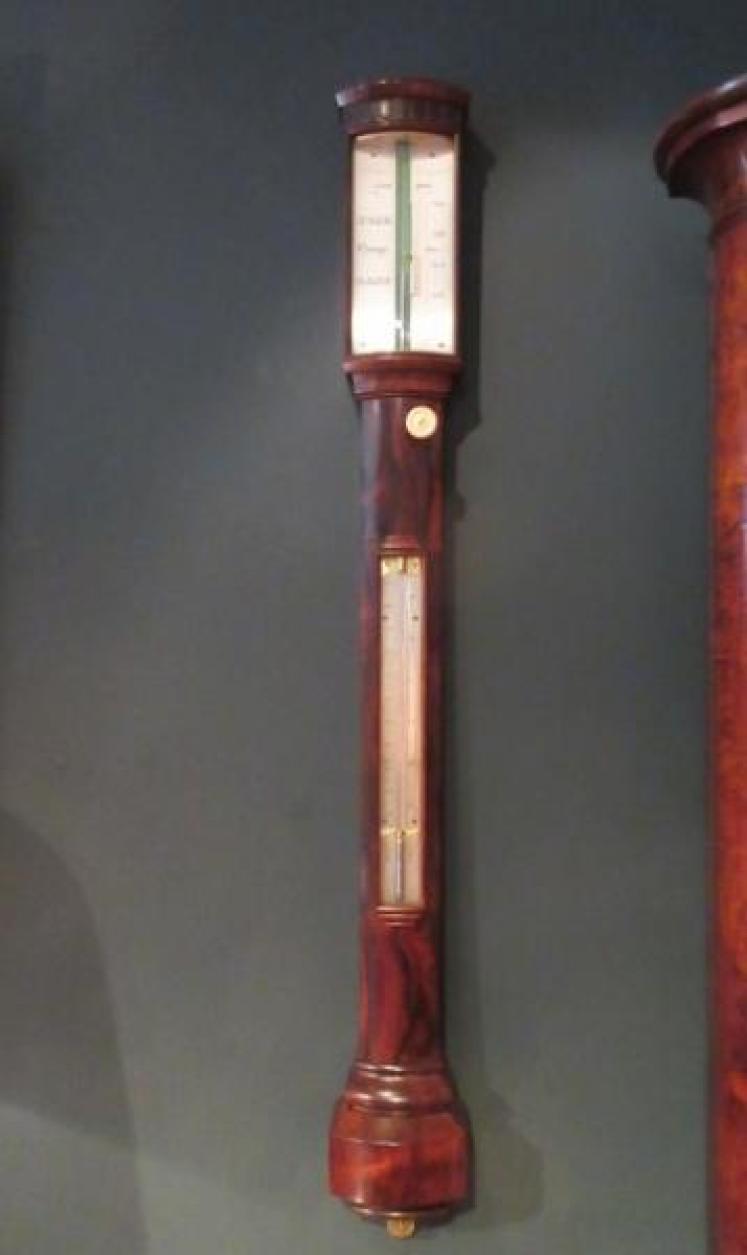 Fine Regency Period London Bow Fronted Stick Barometer - Image 5