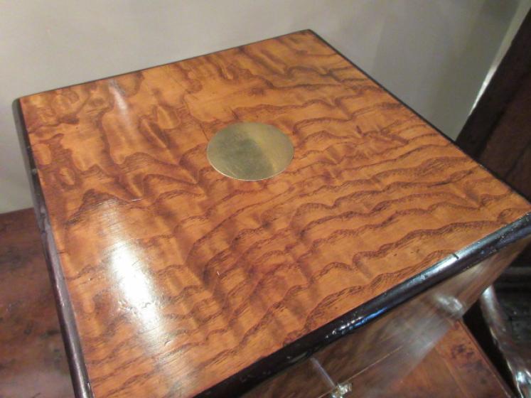 Superb Mid Victorian Satin Ash Tantalus Box - Image 5
