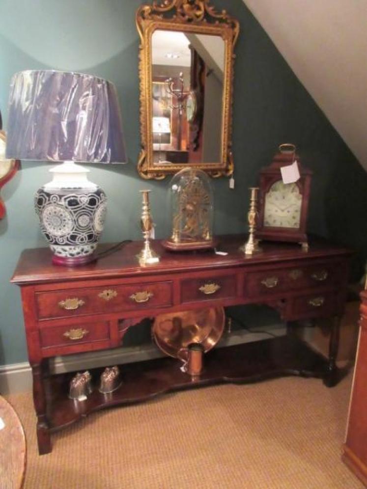 George III Period Oak Open Pot Board Dresser - Image 1
