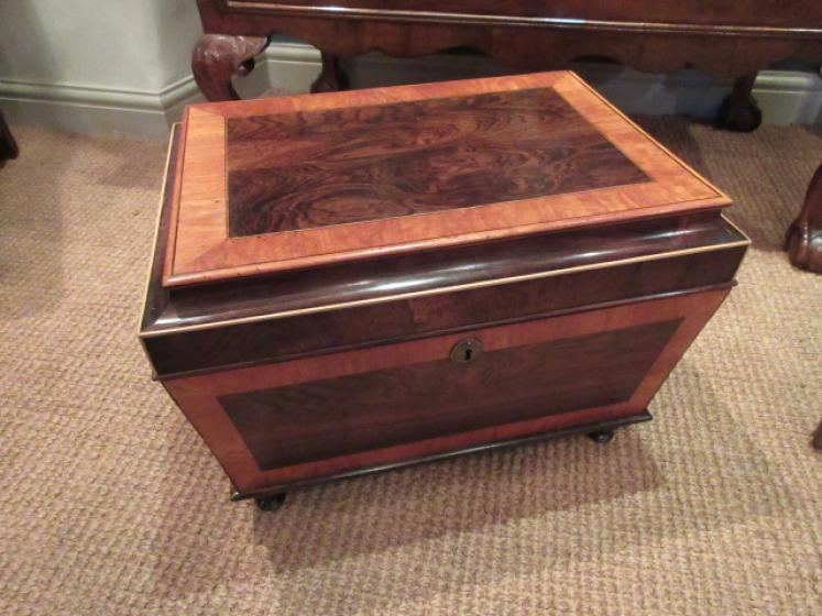 Regency Period Rosewood & Satinwood Inlaid Chest - Image 1