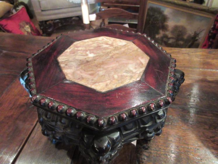19th Century Oriental Hardwood Plant Stand - Image 2