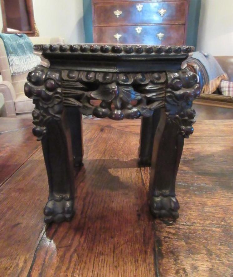 19th Century Oriental Hardwood Plant Stand - Image 5
