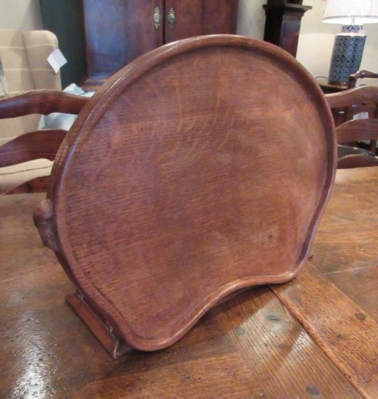 Early Mouseman Adzed Oak Kidney Shaped Tray - Image 5