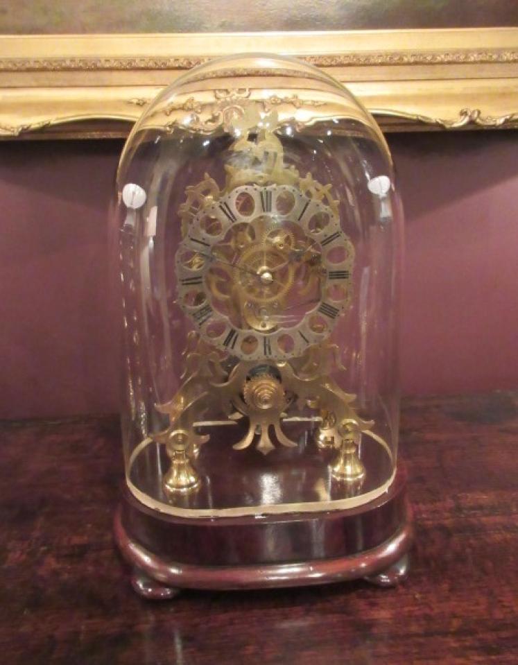 Fine Early Victorian Rosewood Fusee Skeleton Clock - Image 1