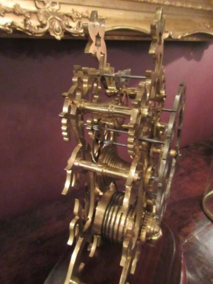 Fine Early Victorian Rosewood Fusee Skeleton Clock - Image 4