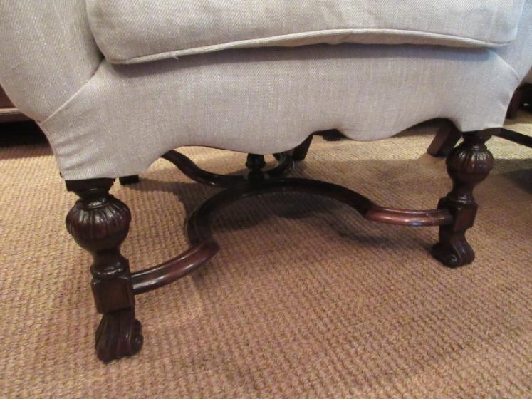 Fine Pair of Queen Anne Style Shaped Back Armchairs - Image 3
