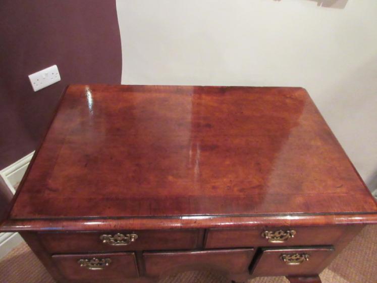 Superb George III Period Figured Walnut Lowboy - Image 2