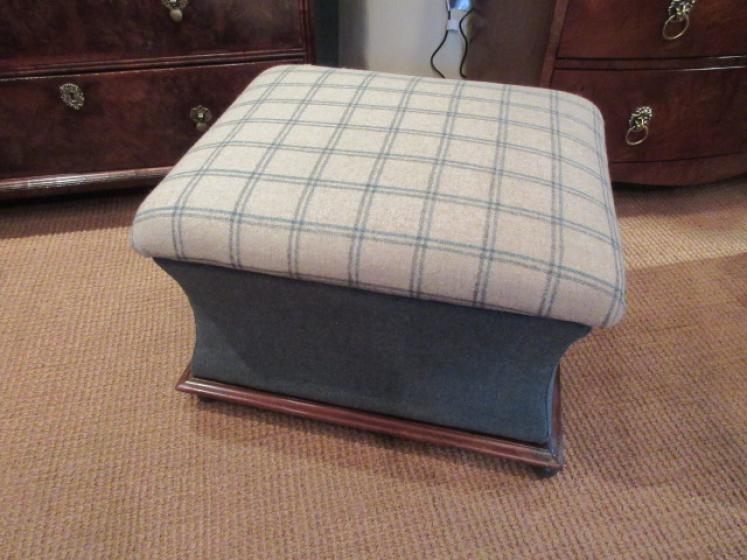 Mid Victorian Upholstered Shaped Ottoman - Image 1