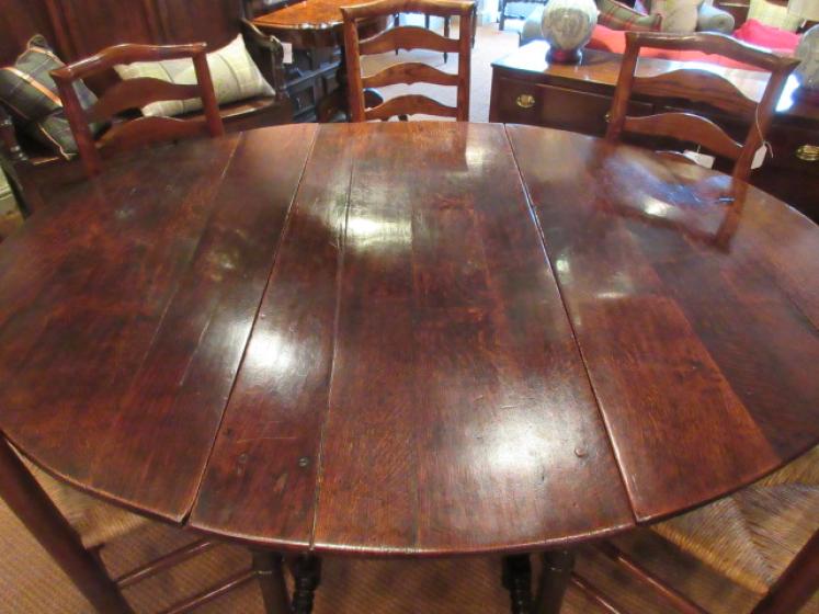Large George II Period Oval Oak Gateleg Table - Image 2