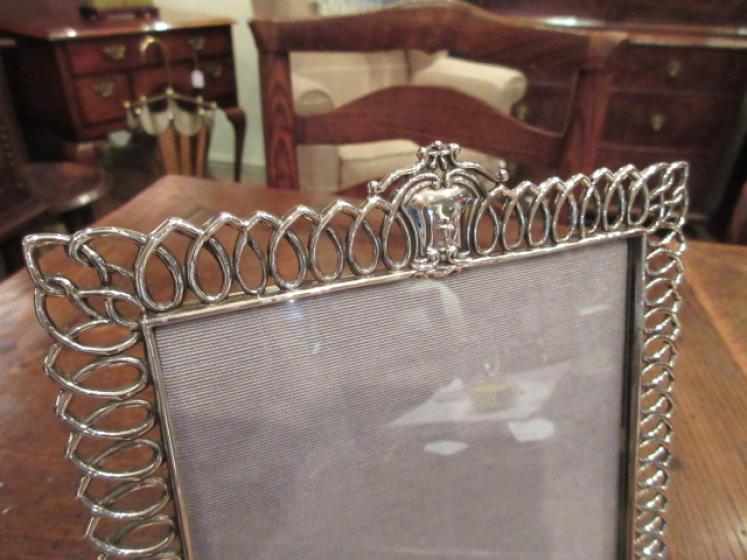 Large Victorian Silver Pierced Surround Photo Frame - Image 2