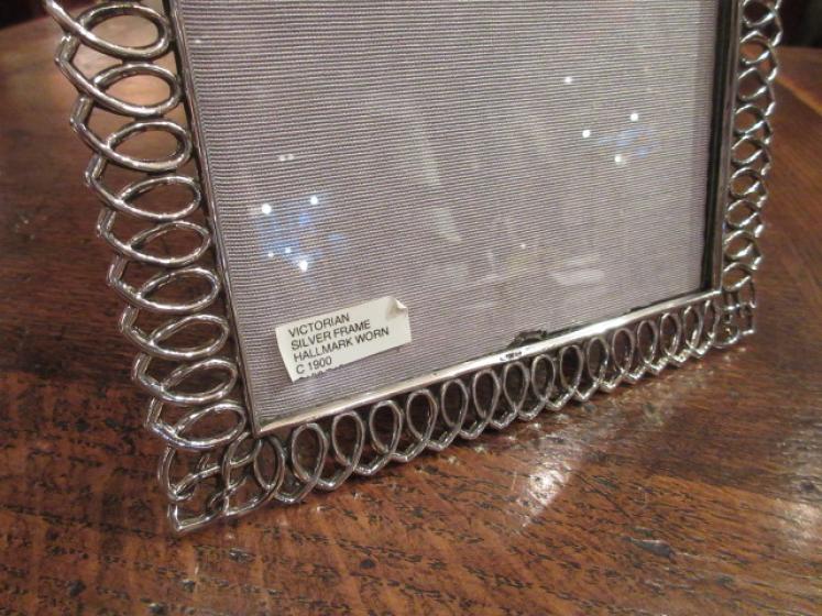 Large Victorian Silver Pierced Surround Photo Frame - Image 3