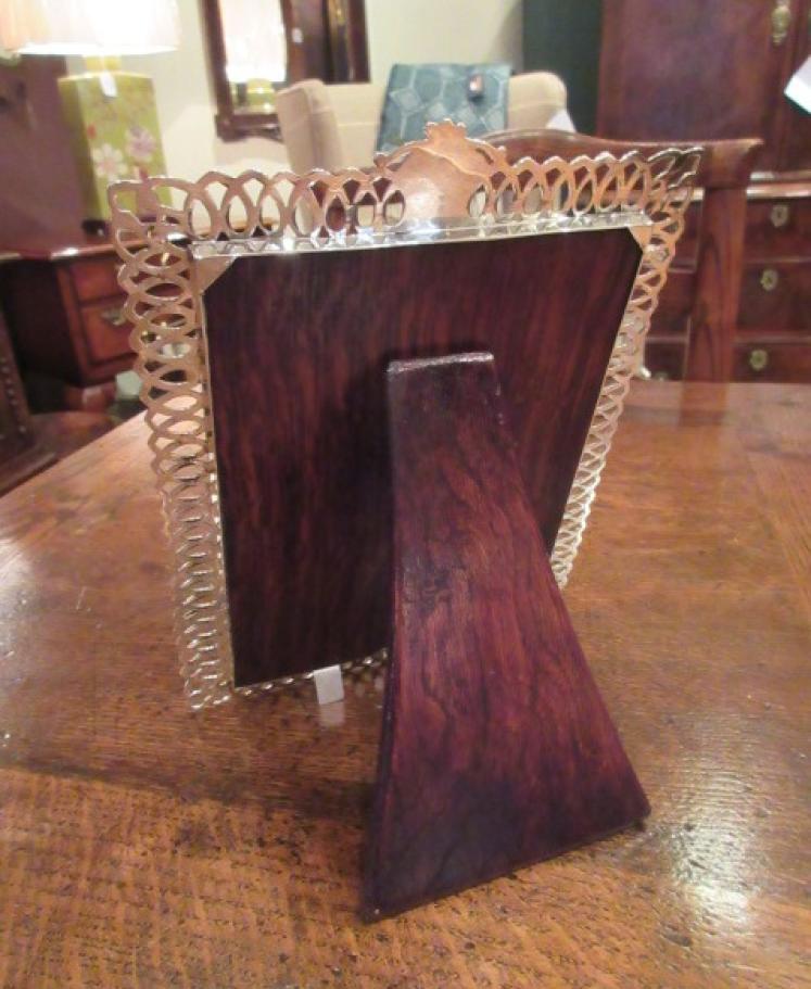 Large Victorian Silver Pierced Surround Photo Frame - Image 4